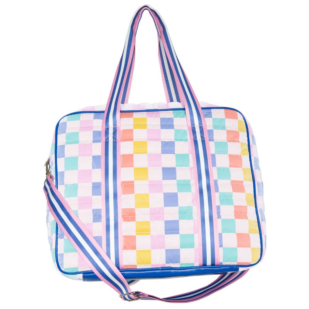 Multicolored Checker Pickleball Bag
