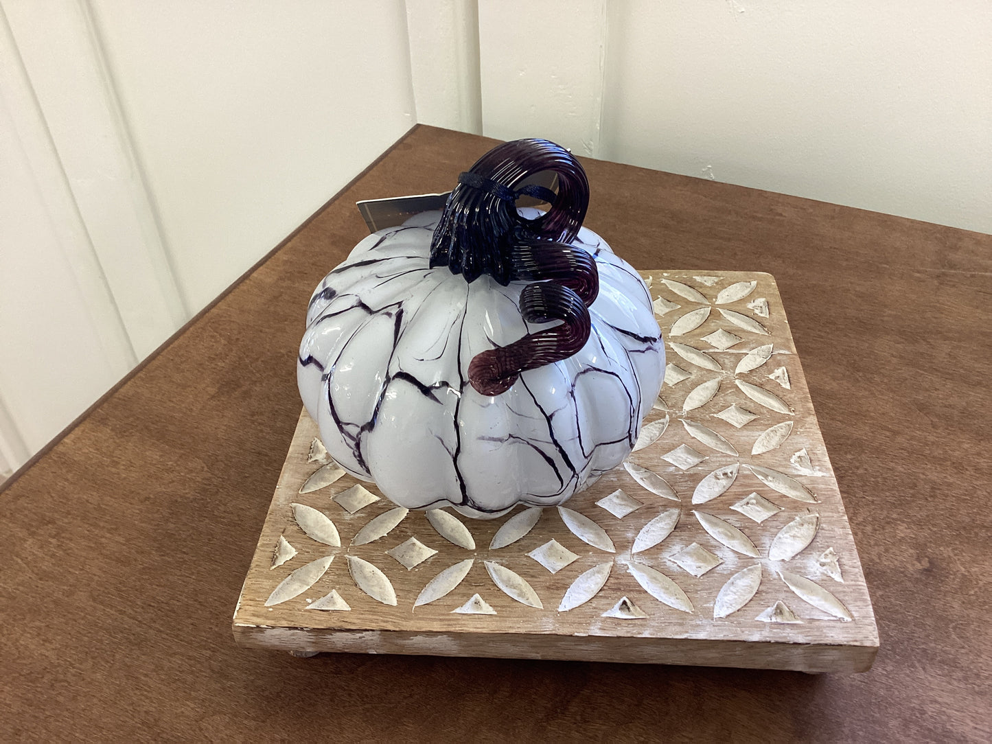 Crackle Handblown Pumpkim