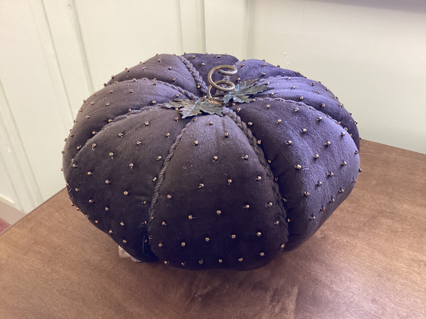 Brown Beaded Pumpkin