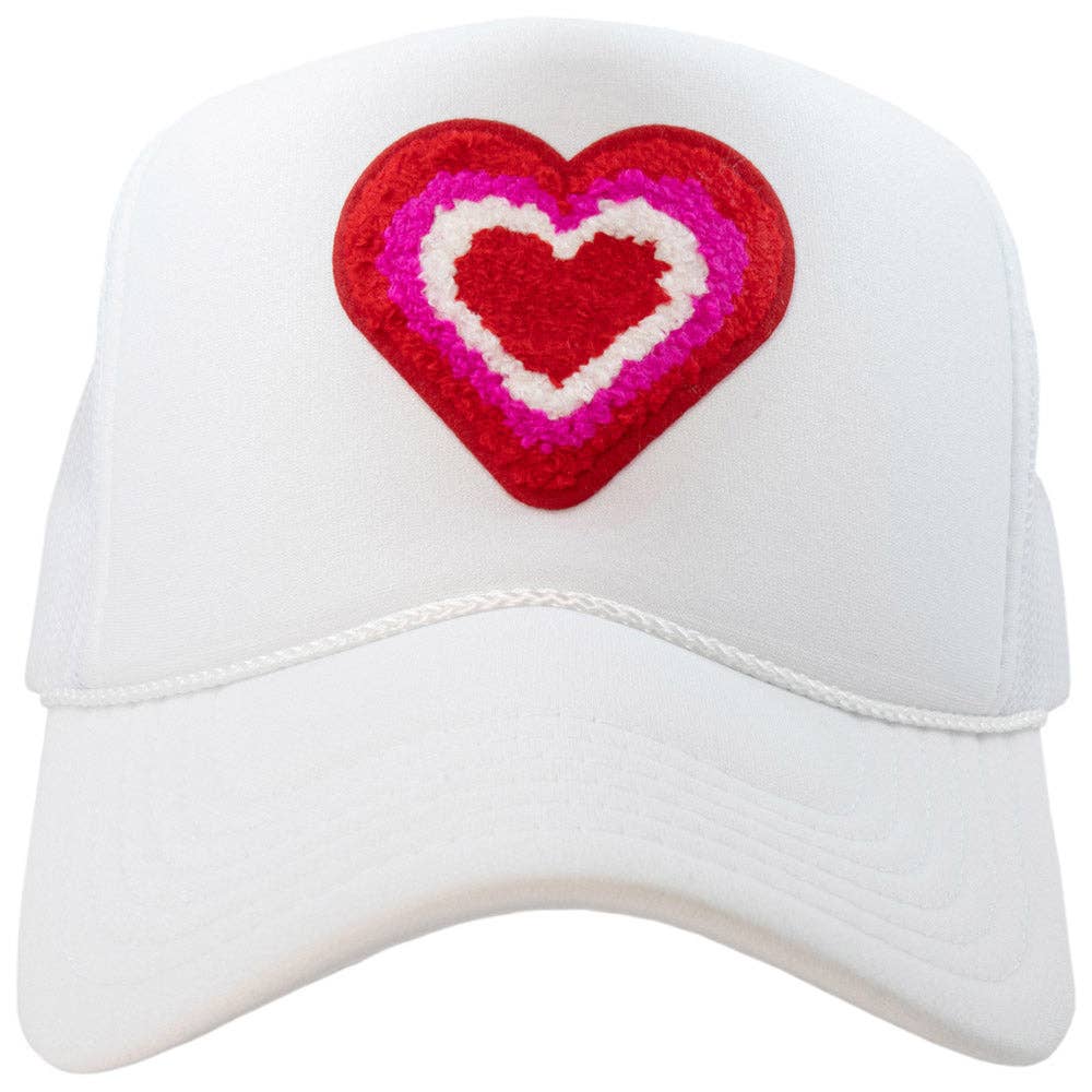 Heart Stack Chenille Patch Trucker Hat