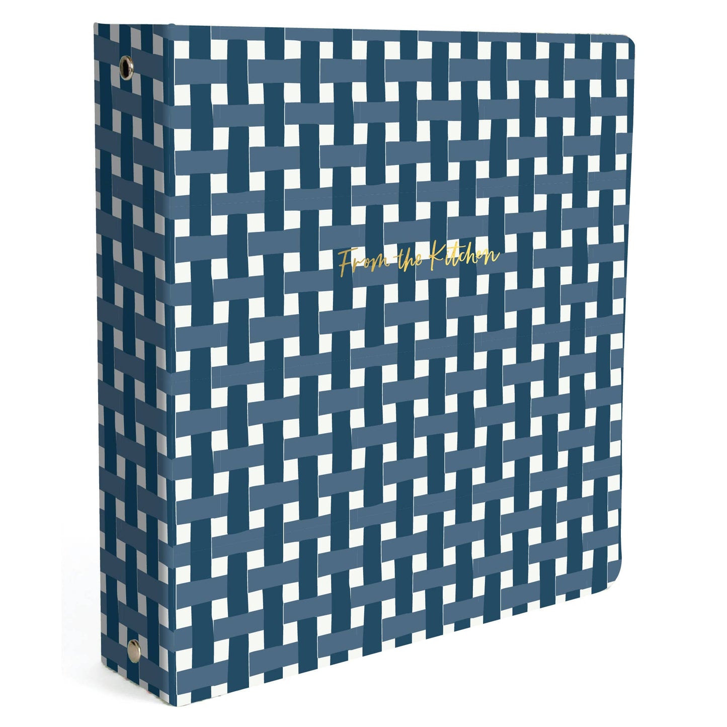 Navy Gingham Petite Recipe Binder