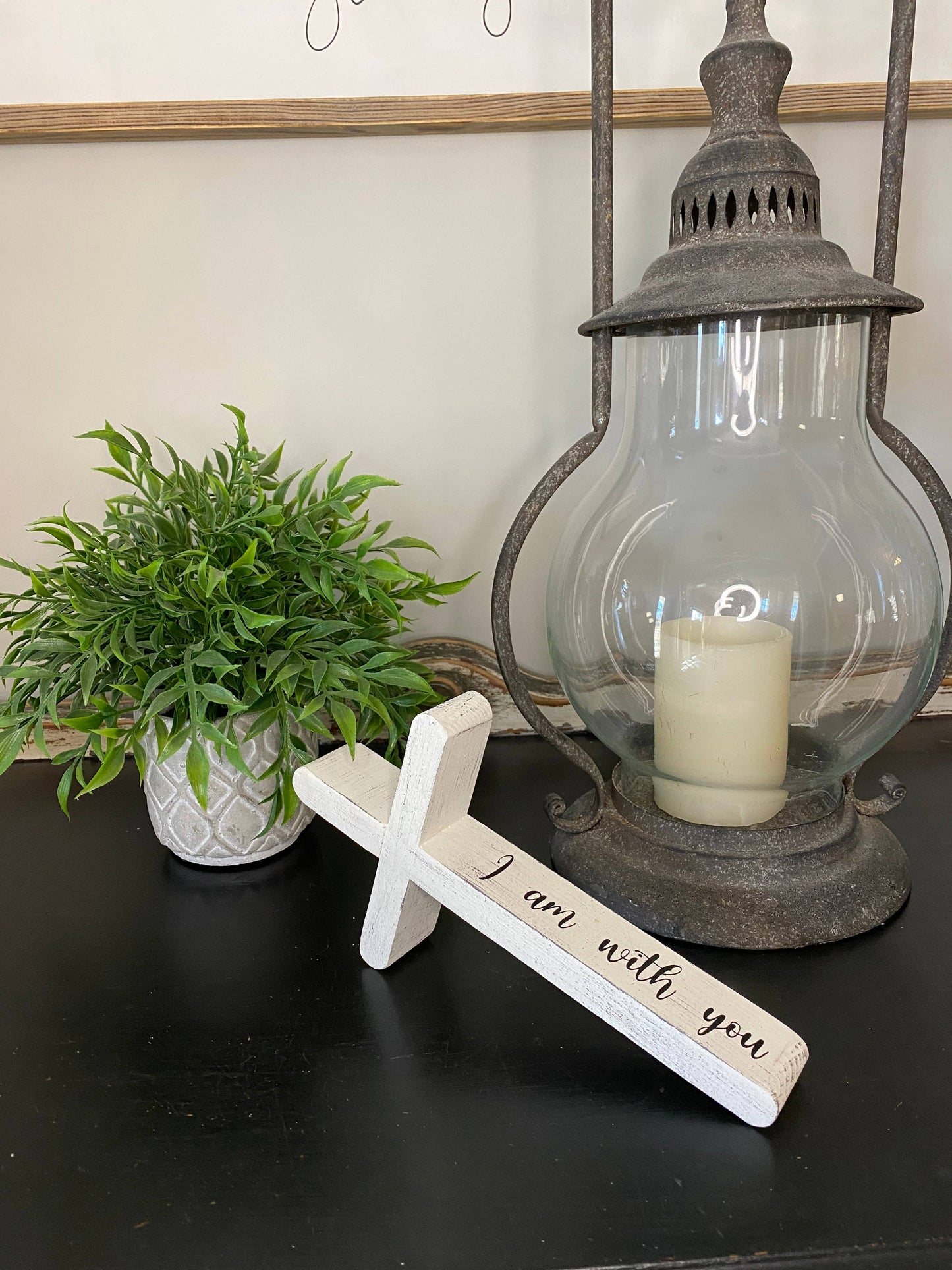 I Am With You Cross - Rustic