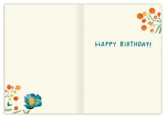 Bloom Lovelier Each Year Birthday Card