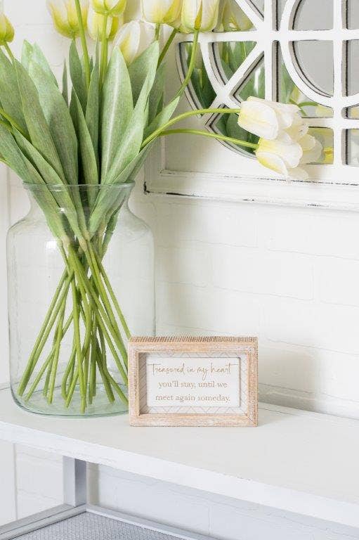 7x4 wood sign (TREASURED) Sympathy Bereavement Gifts