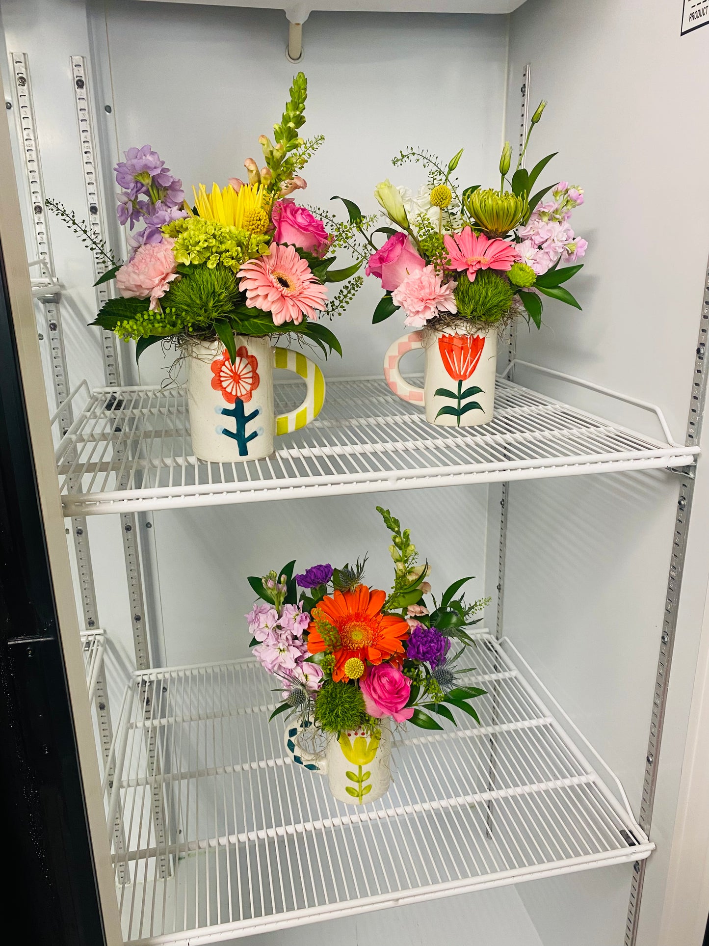 Wild Floral cup Arrangement