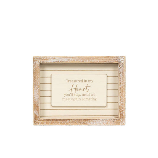 7x5 wood frame sign (HEART) Sympathy Gift