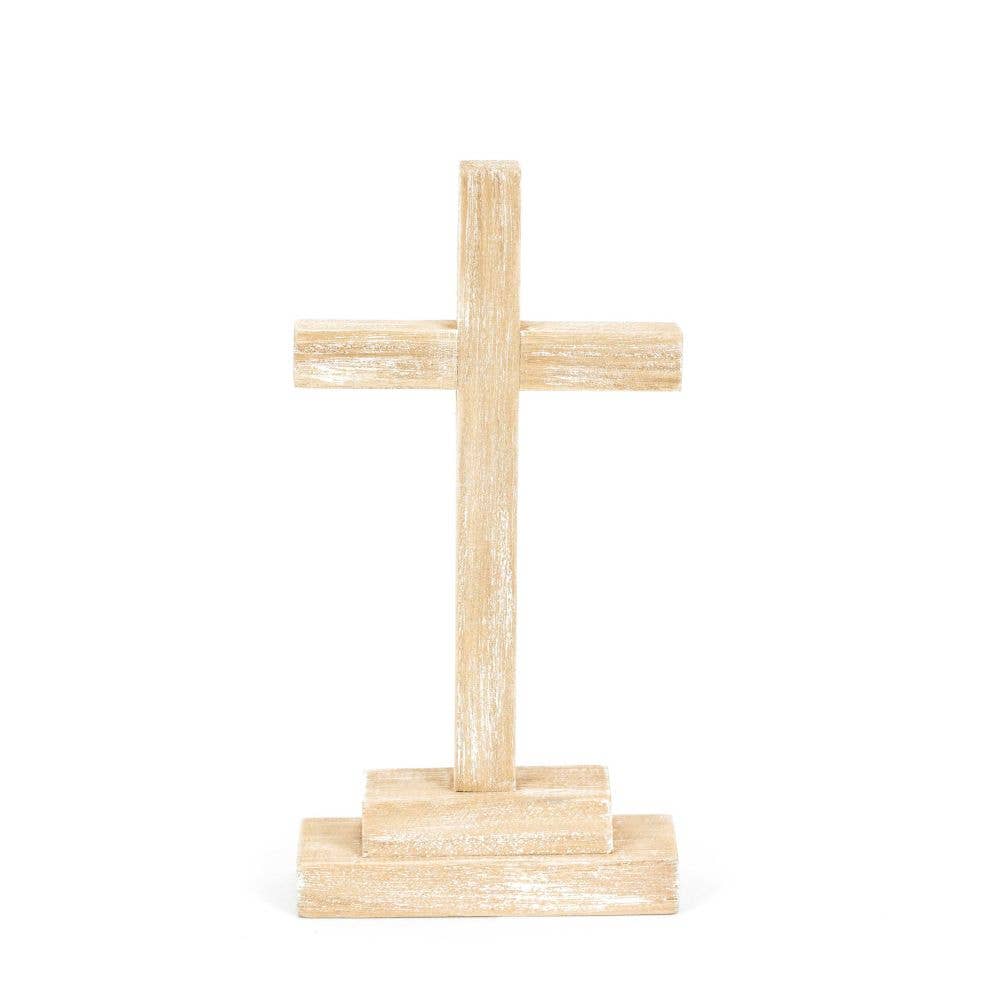 5x10x2 wood shape on stand (CROSS) Easter decor