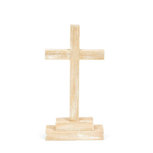 5x10x2 wood shape on stand (CROSS) Easter decor