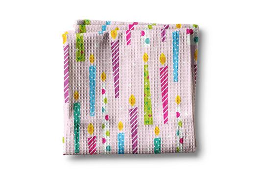 Candle Celebration Birthday Cake Party Kitchen Towel