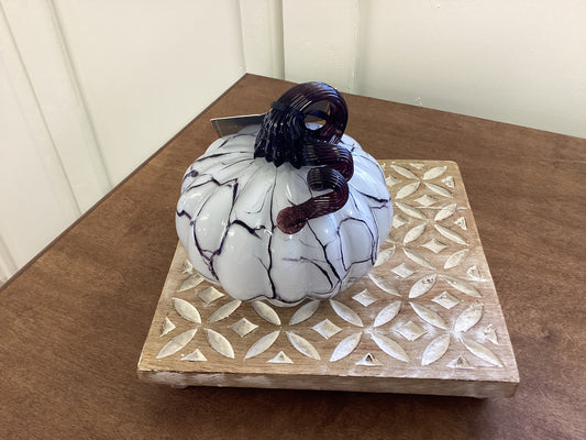 Crackle Handblown Pumpkim