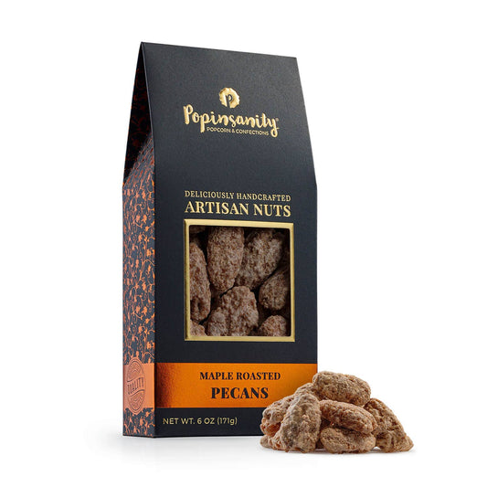 Maple Roasted Pecans | Gourmet Candied Nuts Gift | 6oz Box