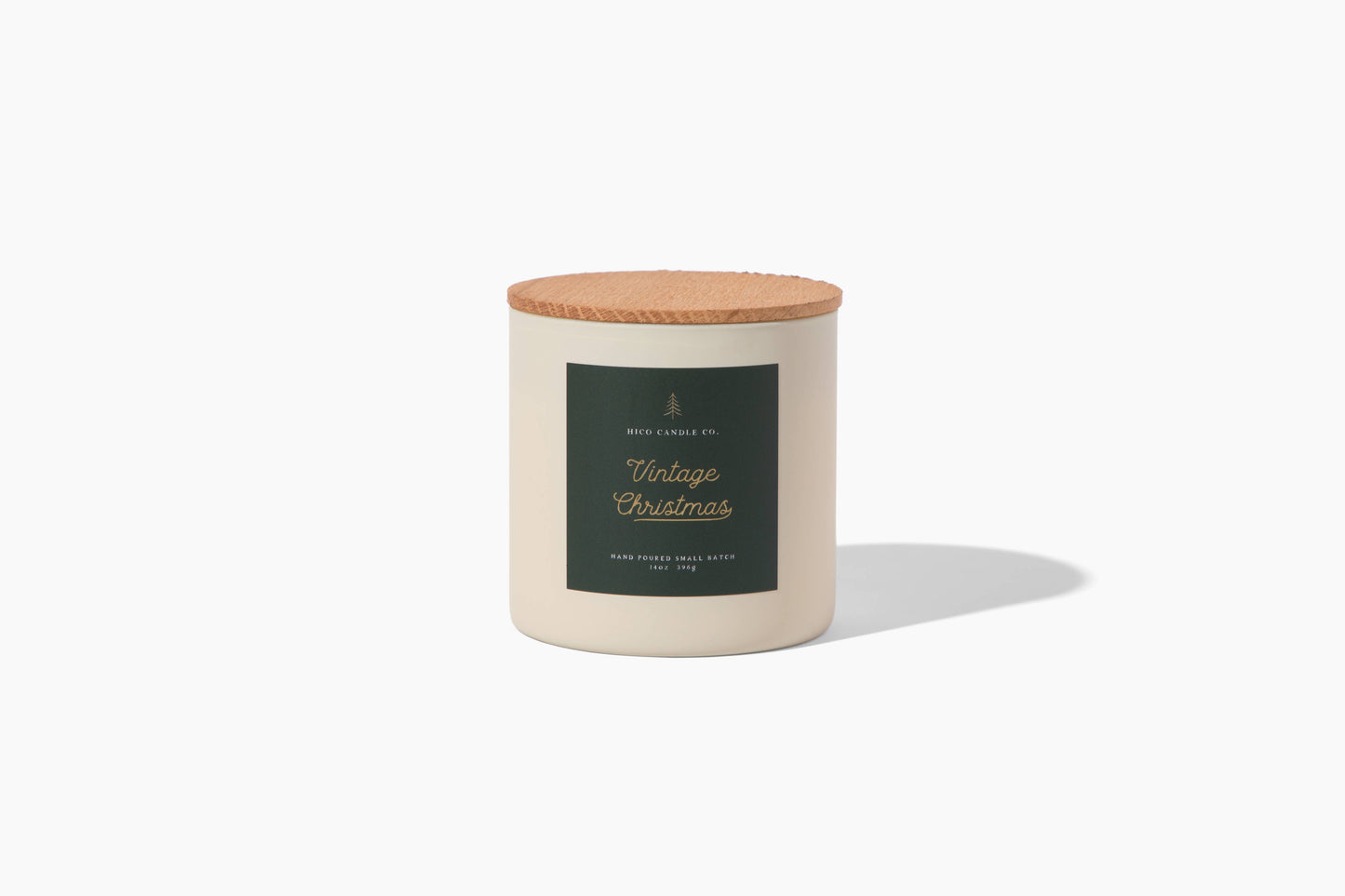 Vela navideña vintage de 14 oz