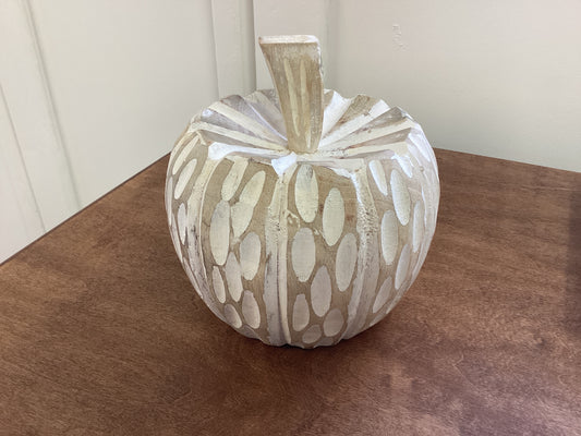 Wooden Carved Pumpkin