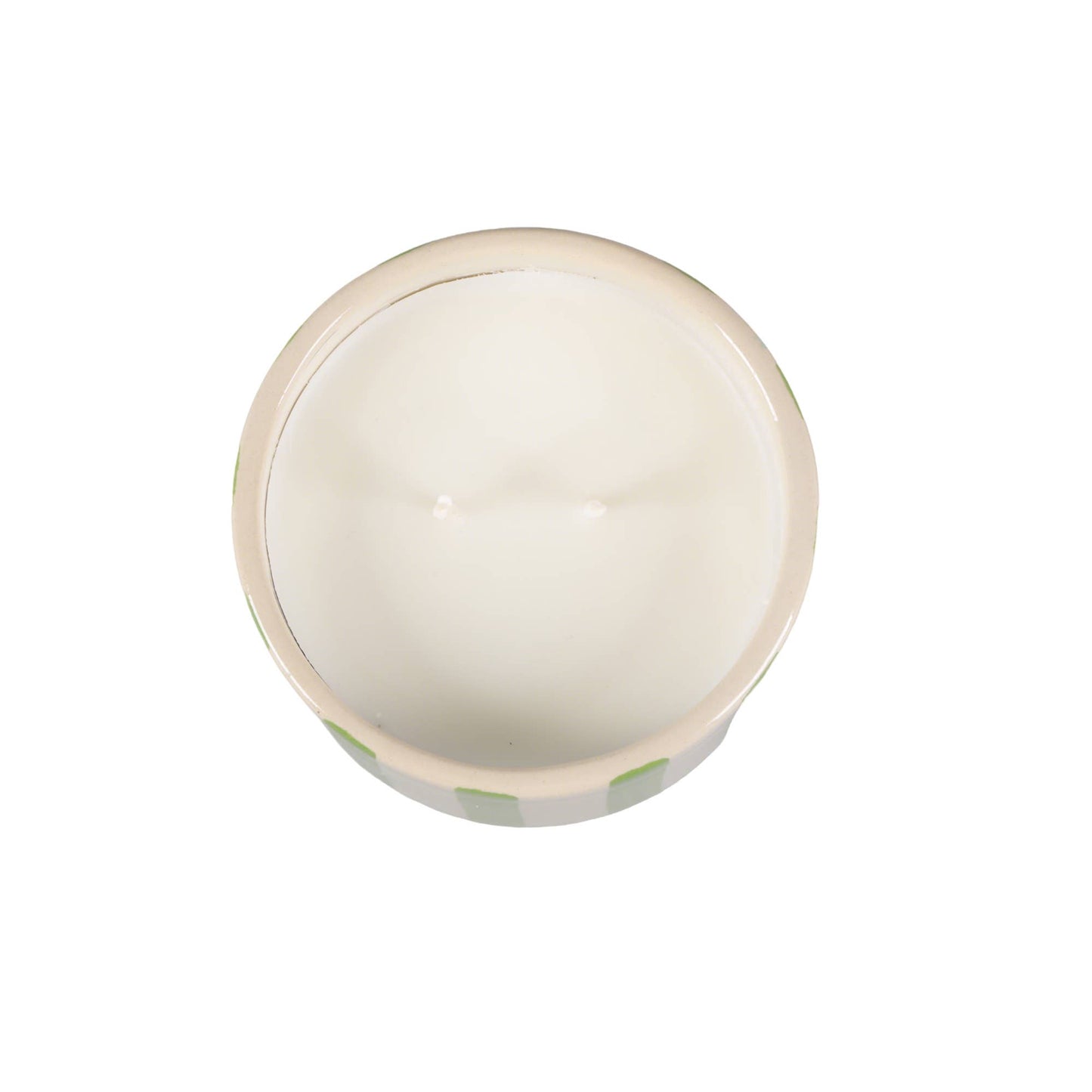 13 oz Green Stripe Pedestal Glass Candle – Cavana