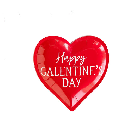 GAL1041 - Plato de papel Corazón Feliz para Galentines