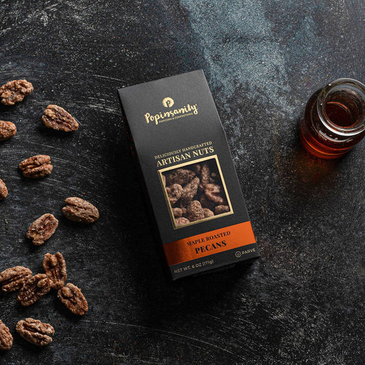 Maple Roasted Pecans | Gourmet Candied Nuts Gift | 6oz Box
