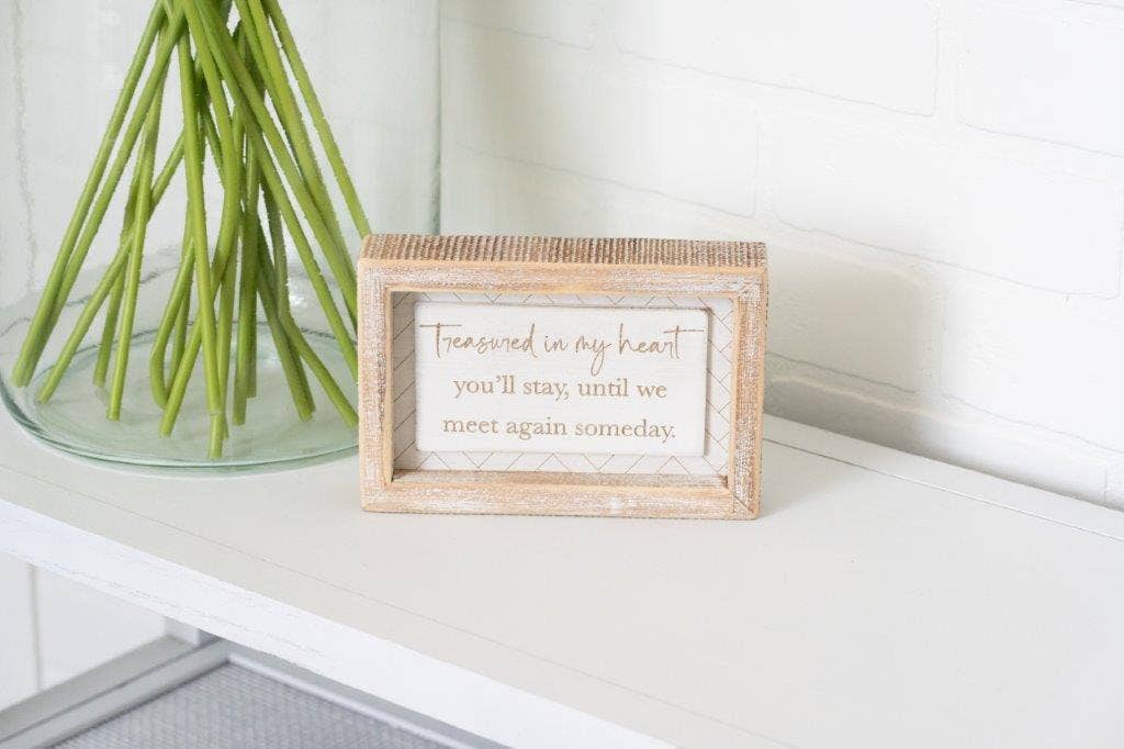 7x4 wood sign (TREASURED) Sympathy Bereavement Gifts