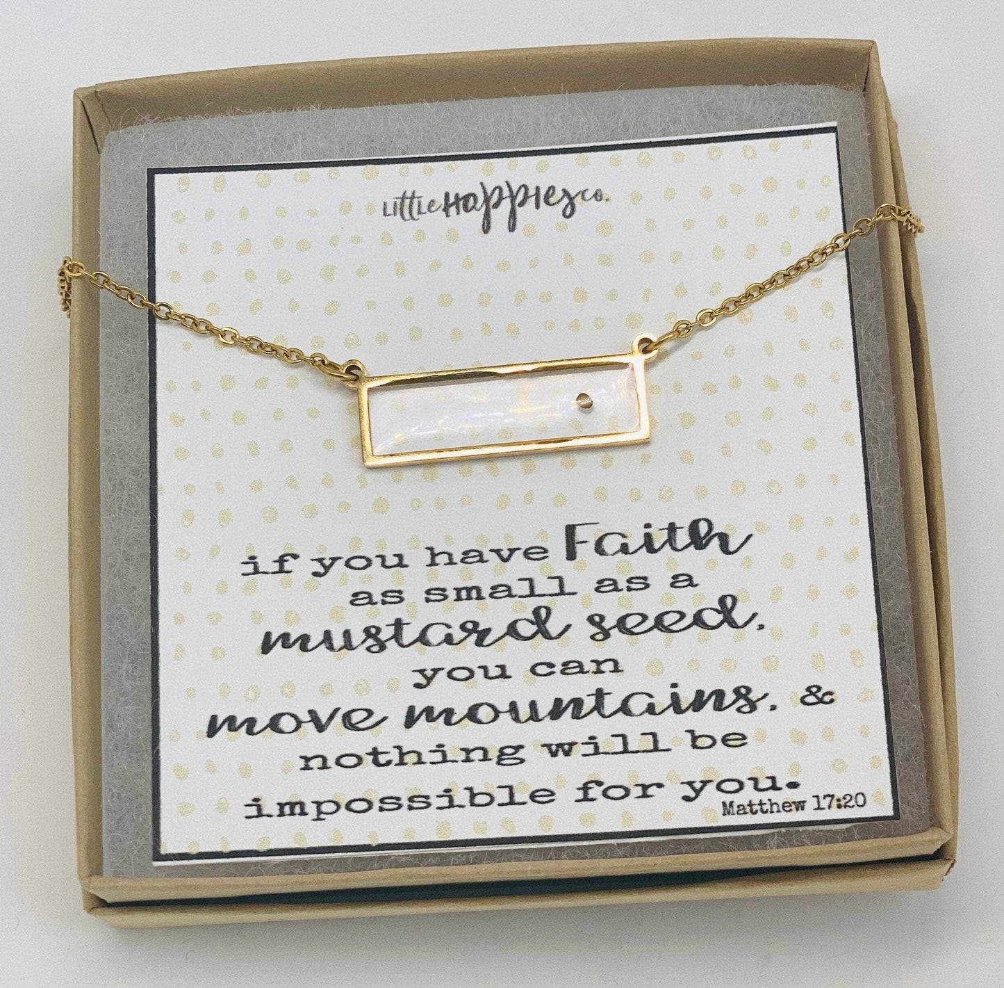 Collar de auténticas semillas de mostaza, regalo de ánimo, semillas de mostaza