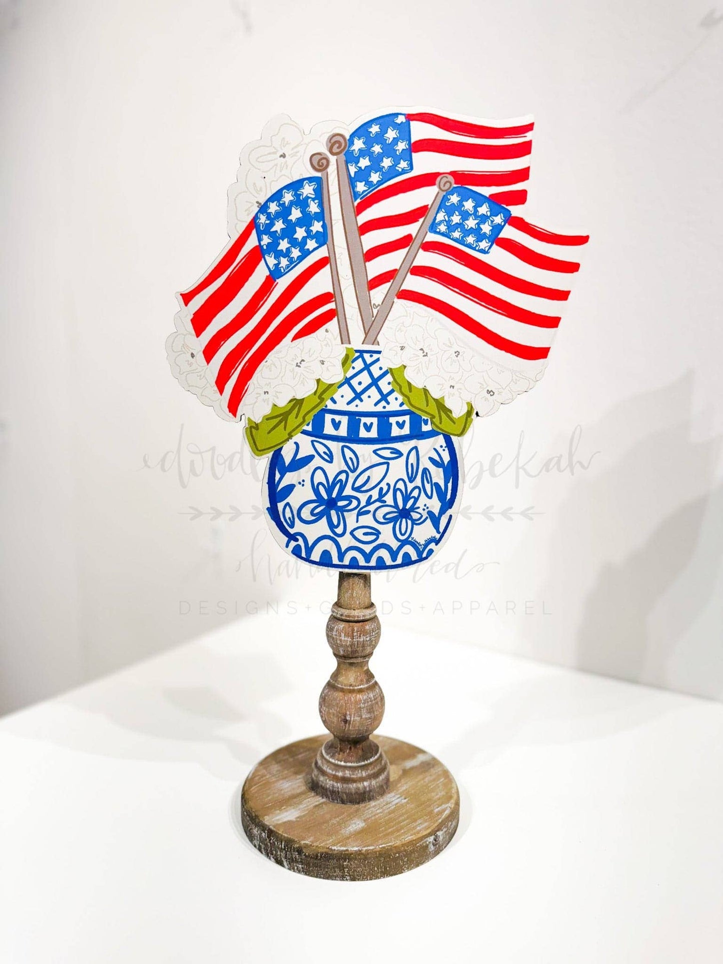 4th Flags Hydrangea Topper/Attachment