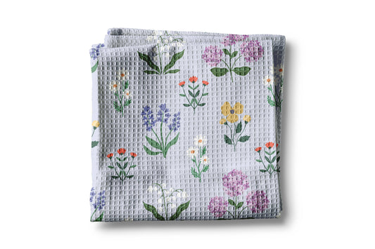 Spring Floral Flower Collage Kitchen Towel Mothers Day