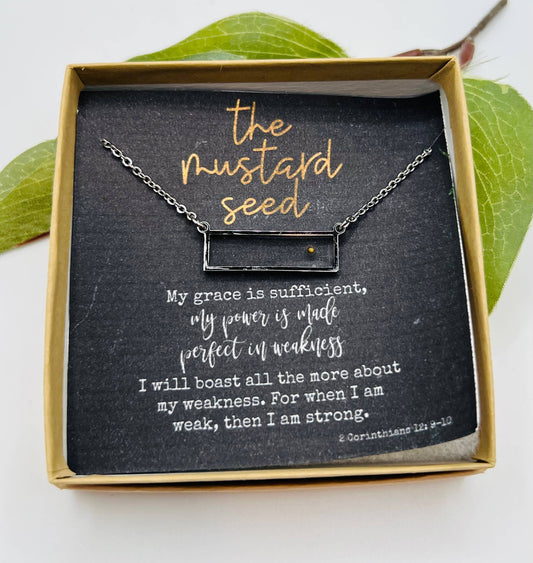 Mustard Seed Necklace, Faith Gift, Encouragement Gift
