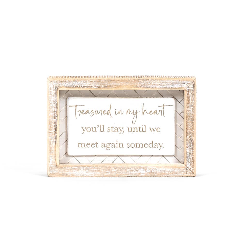7x4 wood sign (TREASURED) Sympathy Bereavement Gifts