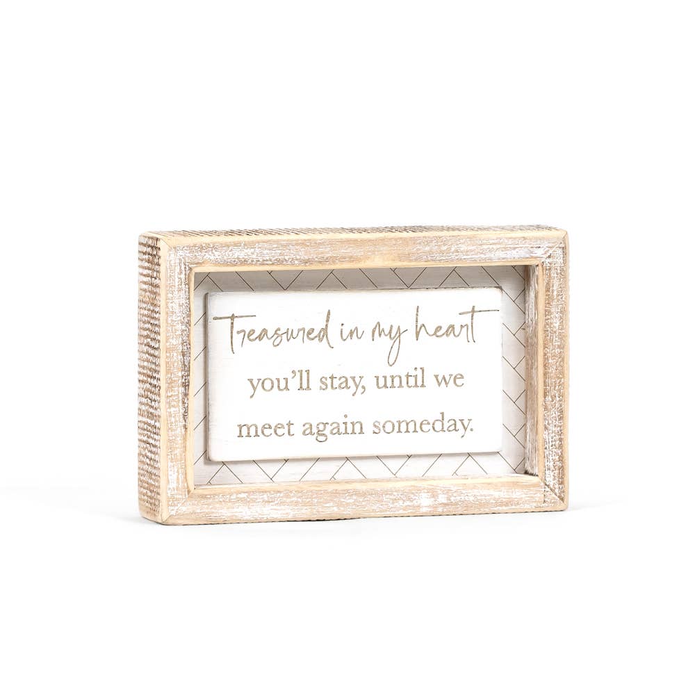 7x4 wood sign (TREASURED) Sympathy Bereavement Gifts