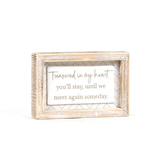 7x4 wood sign (TREASURED) Sympathy Bereavement Gifts