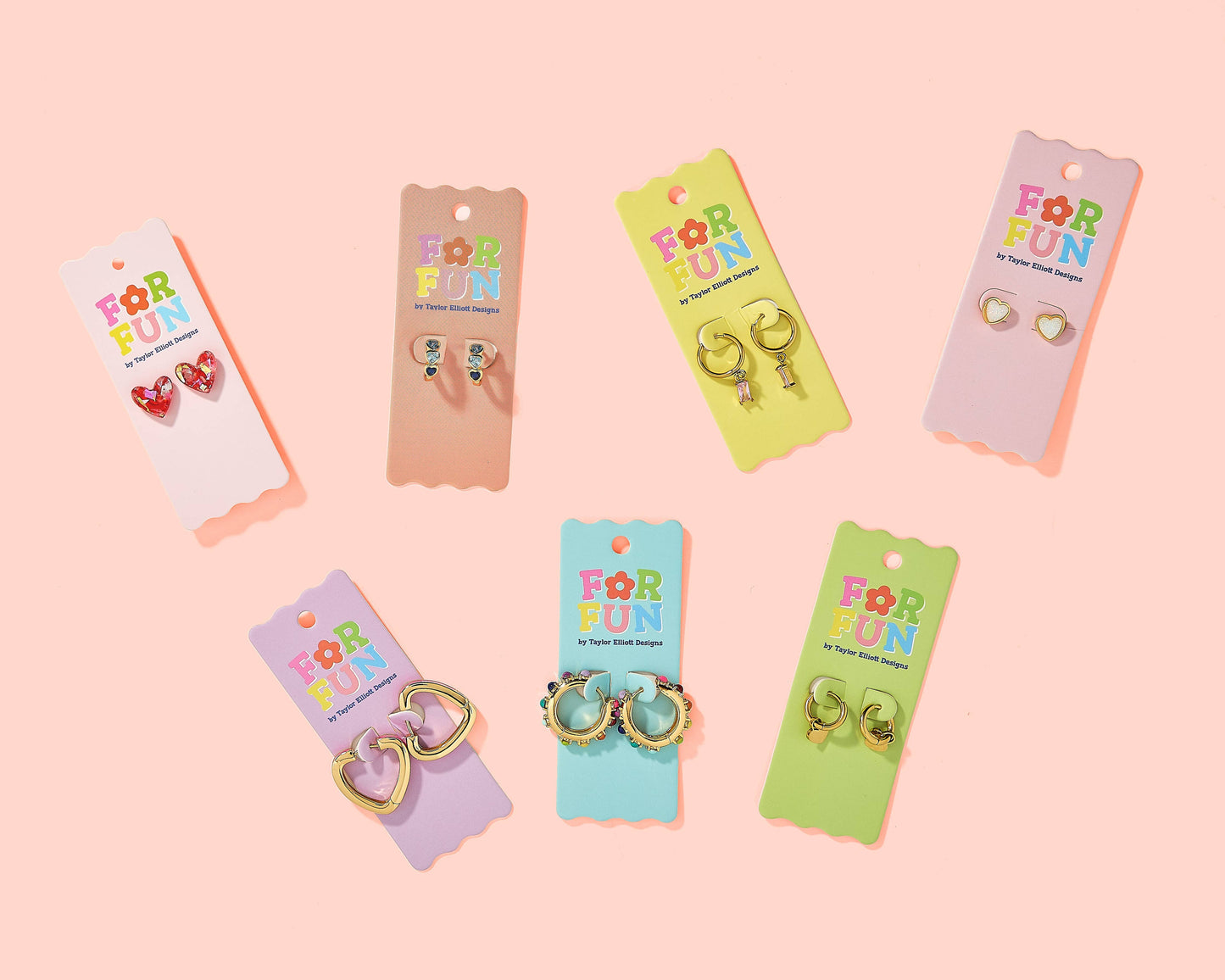 FOR FUN - Huggie Earrings - Colorful Beads - Miley
