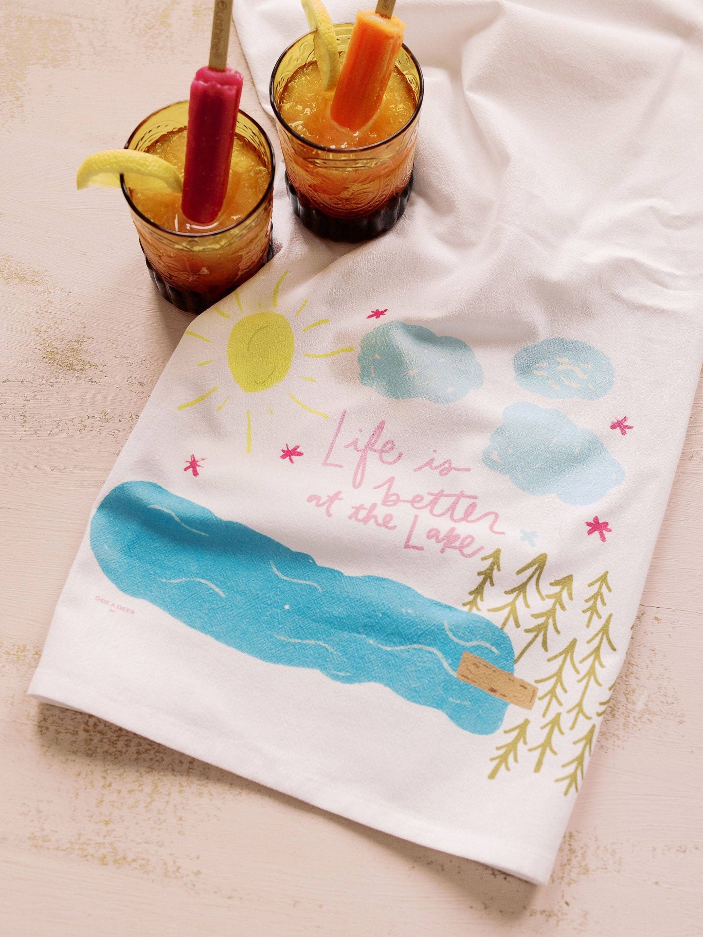 Life Is Better At The Lake Flour Sack Towel