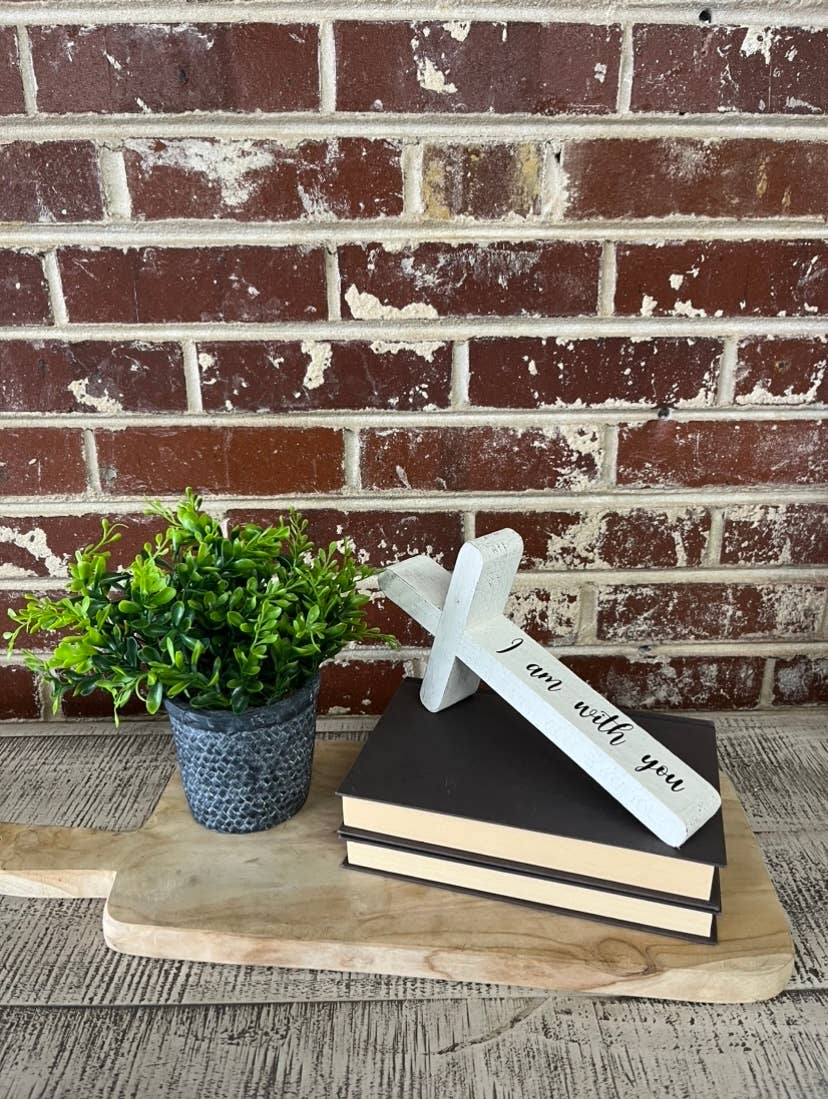 I Am With You Cross - Rustic