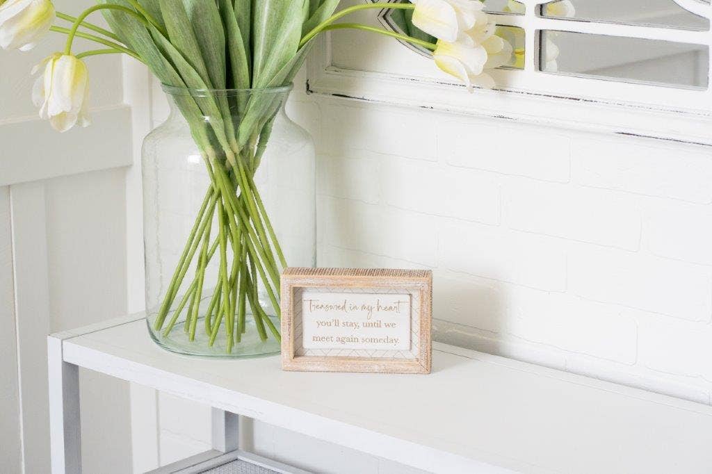 7x4 wood sign (TREASURED) Sympathy Bereavement Gifts