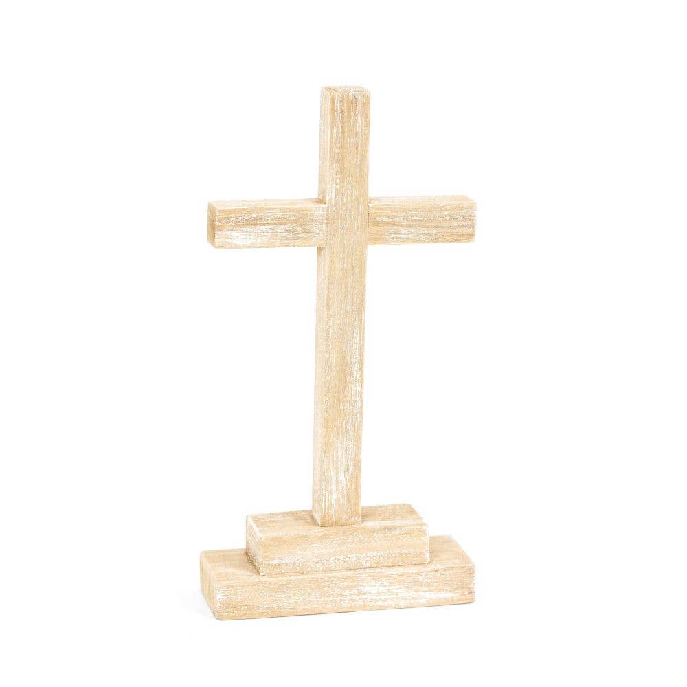 5x10x2 wood shape on stand (CROSS) Easter decor