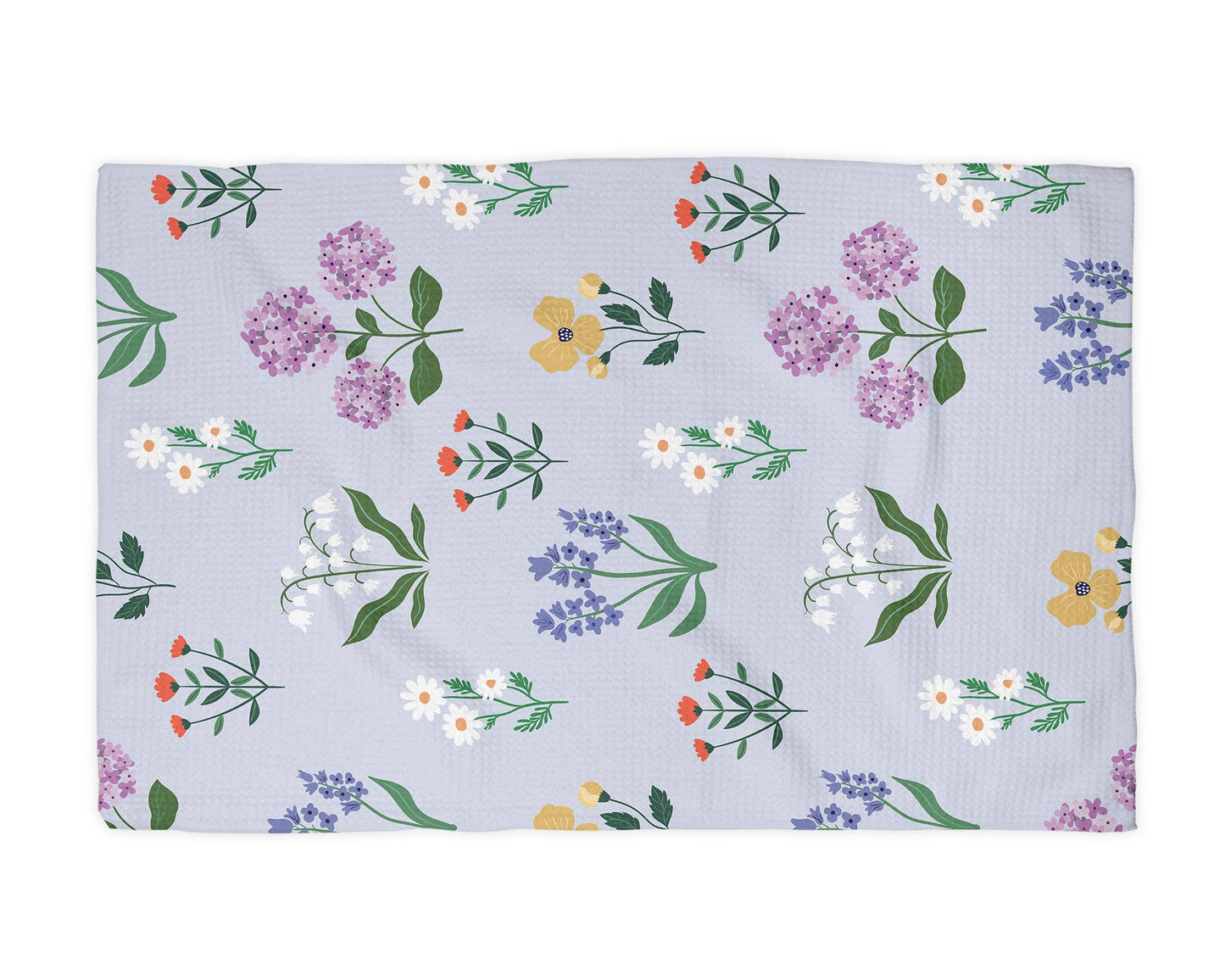Paño de cocina con collage floral primaveral para el Día de la Madre