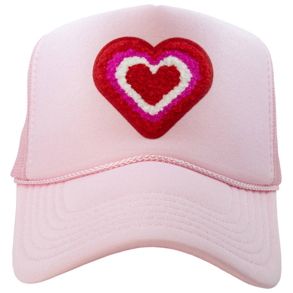 Heart Stack Chenille Patch Trucker Hat