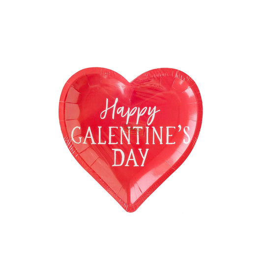 GAL1041 - Plato de papel Corazón Feliz para Galentines