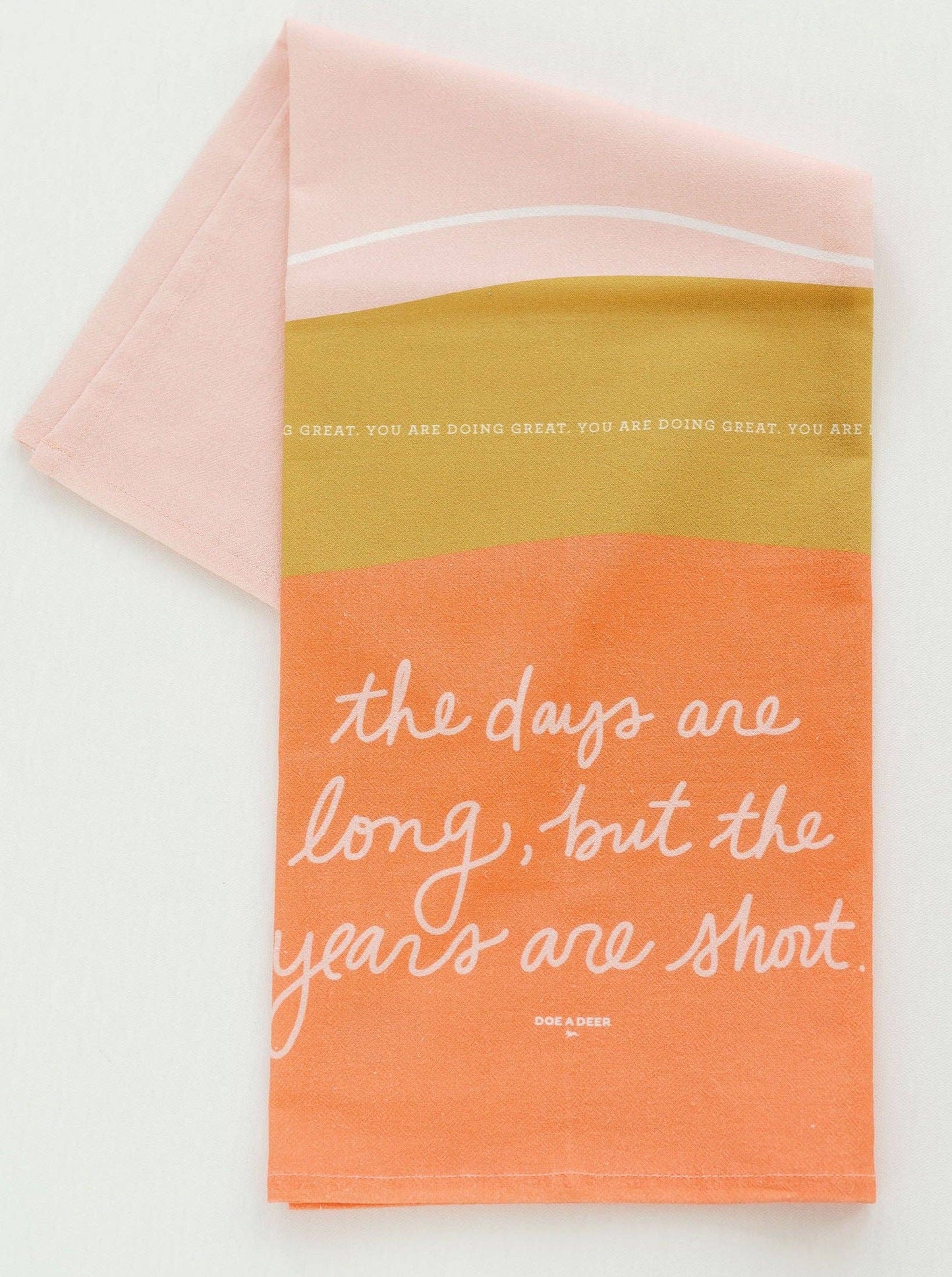 The Days Are Long Full Pattern Tea Towel | New Mom Gift