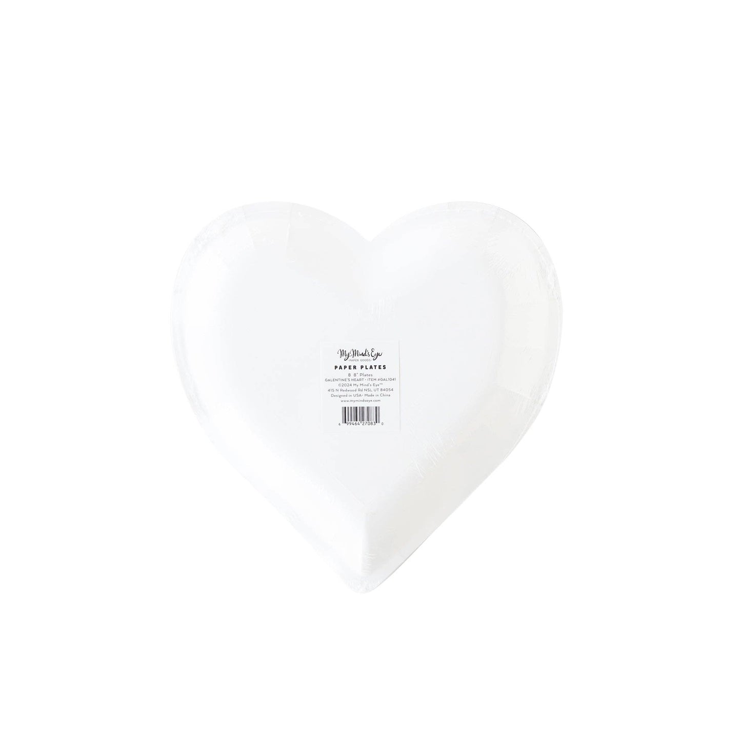 GAL1041 - Plato de papel Corazón Feliz para Galentines