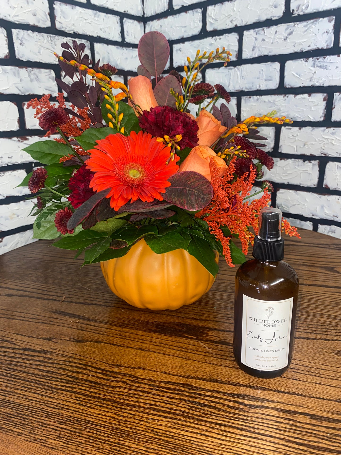 Fall Pumpkin Floral Arrangement