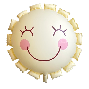 24" Smiling Matte Petal Foil Balloon
