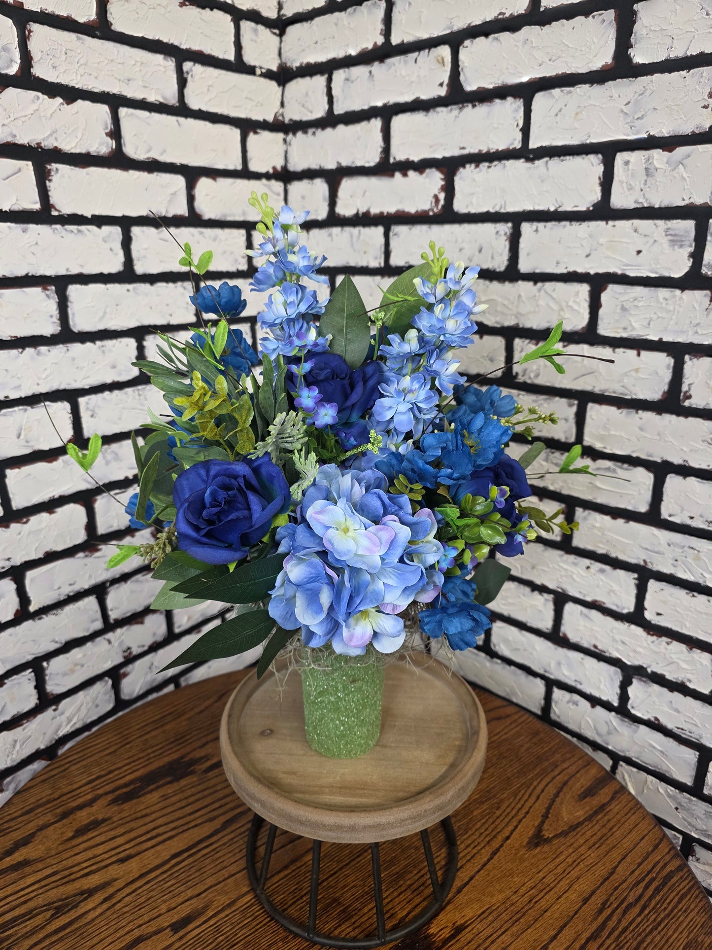 Silk Cemetery Vase Arrangements