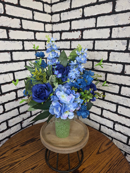 Silk Cemetery Vase Arrangements